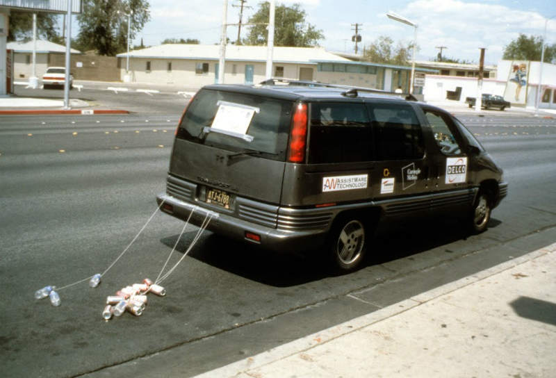 Illustration for article titled They Drove Cross-Country In An Autonomous Minivan Without GPS. In 1995.